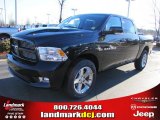 2011 Brilliant Black Crystal Pearl Dodge Ram 1500 Sport Crew Cab #42326854