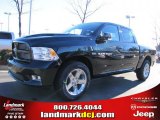 2011 Brilliant Black Crystal Pearl Dodge Ram 1500 Sport Crew Cab #42326855