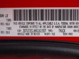 2010 Ram 2500 Color Code for Flame Red - Color Code: P12