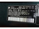 2003 BMW 5 Series 540i Sedan Info Tag
