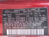 2008 Tucson Color Code for Mesa Red - Color Code: VA