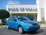 2007 Aqua Blue Metallic Ford Focus ZX4 SE Sedan #4223793