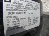 2009 Chevrolet Silverado 1500 Crew Cab Info Tag