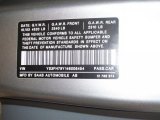 2004 Saab 9-3 Aero Convertible Info Tag