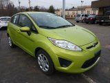 2011 Lime Squeeze Metallic Ford Fiesta SE Hatchback #42440028