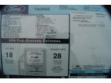 2011 Ford Taurus SE Window Sticker