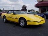 1986 Yellow Chevrolet Corvette Convertible #392131