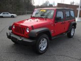 2008 Flame Red Jeep Wrangler Unlimited X 4x4 #42597095