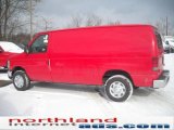 Vermillion Red Ford E Series Van in 2011