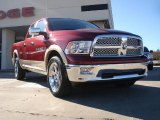 2011 Deep Cherry Red Crystal Pearl Dodge Ram 1500 Laramie Quad Cab 4x4 #42596987