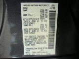 2010 Titan Color Code for Smoke Metallic - Color Code: K11