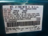 1994 Tempo Color Code for Cayman Green Metallic - Color Code: DA