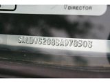 1995 Land Rover Defender 90 Hardtop Info Tag