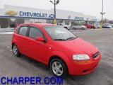 2005 Victory Red Chevrolet Aveo LS Hatchback #42809858