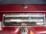 1953 Ford F100 Pickup Truck Info Tag