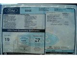 2011 Ford Edge SEL Window Sticker