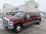 2008 Dark Toreador Red Ford F350 Super Duty Lariat Crew Cab 4x4 Dually #42928389