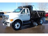 2008 Oxford White Ford F650 Super Duty XLT Regular Cab Chassis Dump Truck #42990328