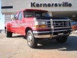 1995 Ultra Red Ford F350 XLT Crew Cab 4x4 Dually #42990625
