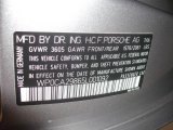 2005 Porsche Carrera GT  Info Tag