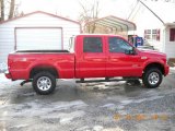 2005 Red Clearcoat Ford F250 Super Duty XLT Crew Cab 4x4 #42990175