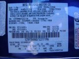 2007 Mustang Color Code for Vista Blue Metallic - Color Code: G9