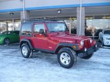 2004 Flame Red Jeep Wrangler Rubicon 4x4 #43145259