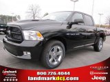 2011 Brilliant Black Crystal Pearl Dodge Ram 1500 Sport Crew Cab #43184692