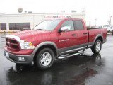 2011 Deep Cherry Red Crystal Pearl Dodge Ram 1500 SLT Outdoorsman Quad Cab #43184987