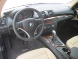 2008 BMW 1 Series 128i Coupe Savanna Beige Interior