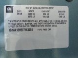 2009 Chevrolet Cobalt LS XFE Coupe Info Tag
