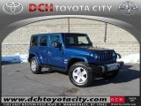 2010 Deep Water Blue Pearl Jeep Wrangler Unlimited Sahara 4x4 #43185418