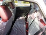 2011 Ford Fiesta SEL Sedan Plum/Charcoal Black Leather Interior