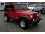 2004 Flame Red Jeep Wrangler Rubicon 4x4 #43254981