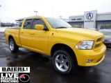 2009 Detonator Yellow Dodge Ram 1500 Sport Quad Cab 4x4 #43254080