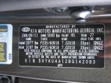 2011 Sorento Color Code for Java Brown - Color Code: H5