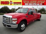 2008 Bright Red Ford F350 Super Duty Lariat Crew Cab 4x4 Dually #43255057