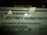 2011 Dodge Journey Mainstreet Window Sticker