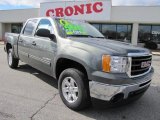 2011 Gray Green Metallic GMC Sierra 1500 SLE Crew Cab #43339060