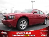 2010 Inferno Red Crystal Pearl Dodge Charger SE #43440312