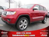 2011 Inferno Red Crystal Pearl Jeep Grand Cherokee Overland #43440334