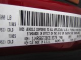 2011 Grand Cherokee Color Code for Inferno Red Crystal Pearl - Color Code: PRH