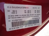 2007 PT Cruiser Color Code for Inferno Red Crystal Pearl - Color Code: PRH