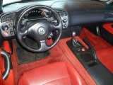 2000 Honda S2000 Roadster Black/Red Leather Interior