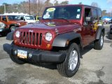 2008 Red Rock Crystal Pearl Jeep Wrangler Unlimited X 4x4 #43555717
