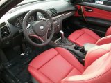 2010 BMW 1 Series 128i Convertible Coral Red Boston Leather Interior