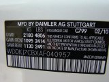 2010 E Color Code for Diamond White Metallic - Color Code: 799