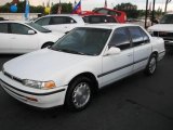 Frost White Honda Accord in 1993