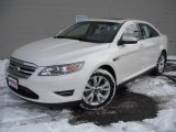 White Platinum Tri-Coat Ford Taurus in 2011