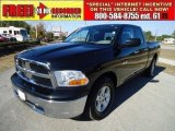 2010 Brilliant Black Crystal Pearl Dodge Ram 1500 SLT Quad Cab #43782074